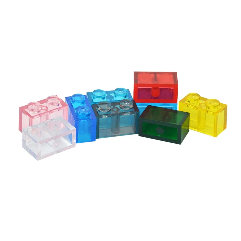 MOC-décennie s de construction optiques transparents et colorés, pièces pour l'emploi, briques claires, jouets classiques, compatibles avec 100, 3004 pièces, 1x2 points