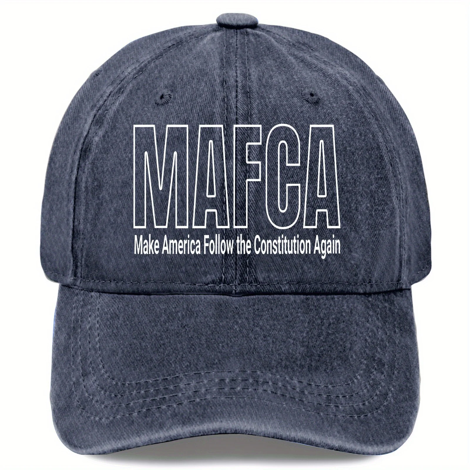 قبعة بيسبول كلاسيكية مغسولة MAFCA تجعل أمريكا اتبع الدستور مرة أخرى قبعة للجنسين، حروف أبيض وأسود، ريترو St