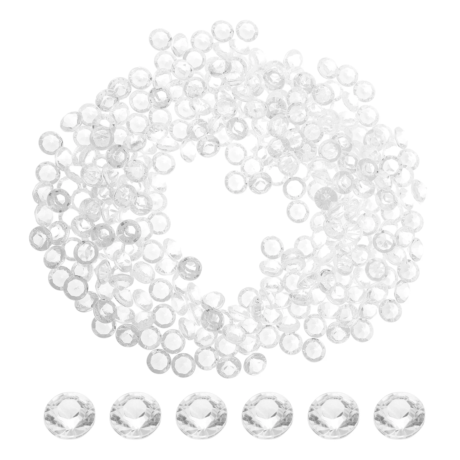 

2000pcs Clear White Acrylic Pointed Bottom Gemstones Wedding Party Decorations Vase Fillers Table Centerpieces Crafts Fake
