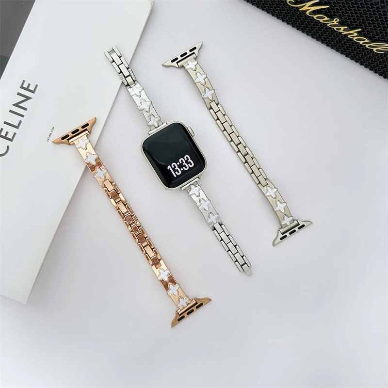 

Metal band for Apple Watch 11 10 Ultra 46mm 9 8 7 Band Ultra 49mm 42mm 45mm41mm Women's V-Bangle iWatch Series 6 SE 40/44mm Band