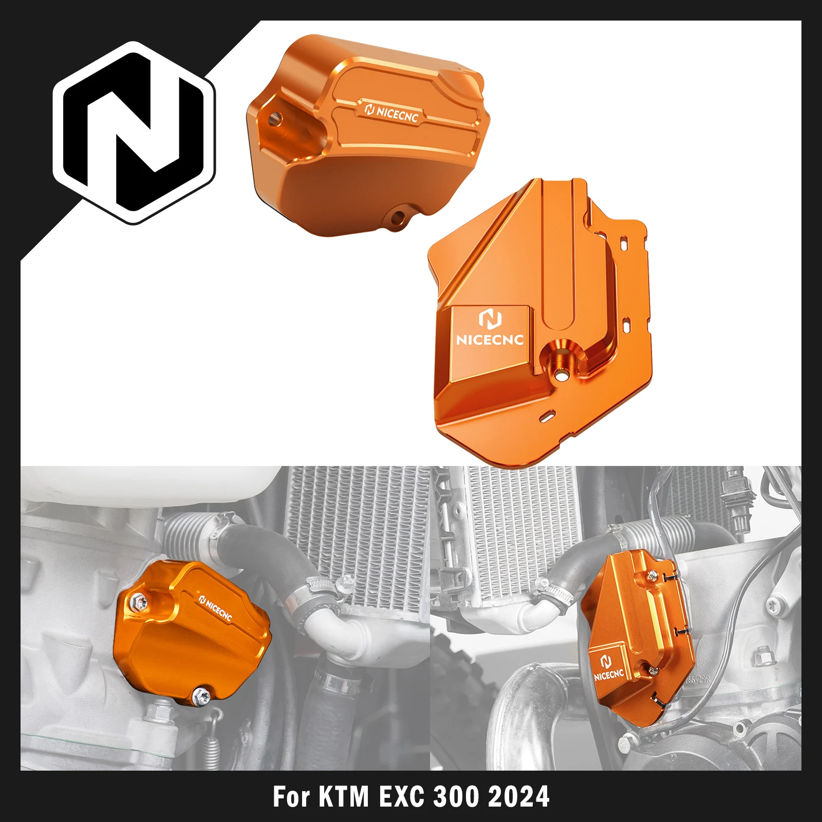 

2024 For KTM EXC 300 EXC 250 For Husqvarna TE 300 TE 250 TX 300 Left Power Valve Guard & Performance Oversized Powervalve Cover