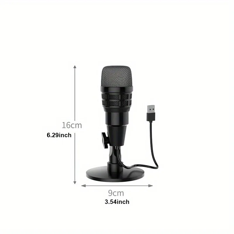 USB Microphone for Gaming Live Streaming Podcasts - Noise Reduction RGB Lighting - PC Laptop Recording Mic Compact