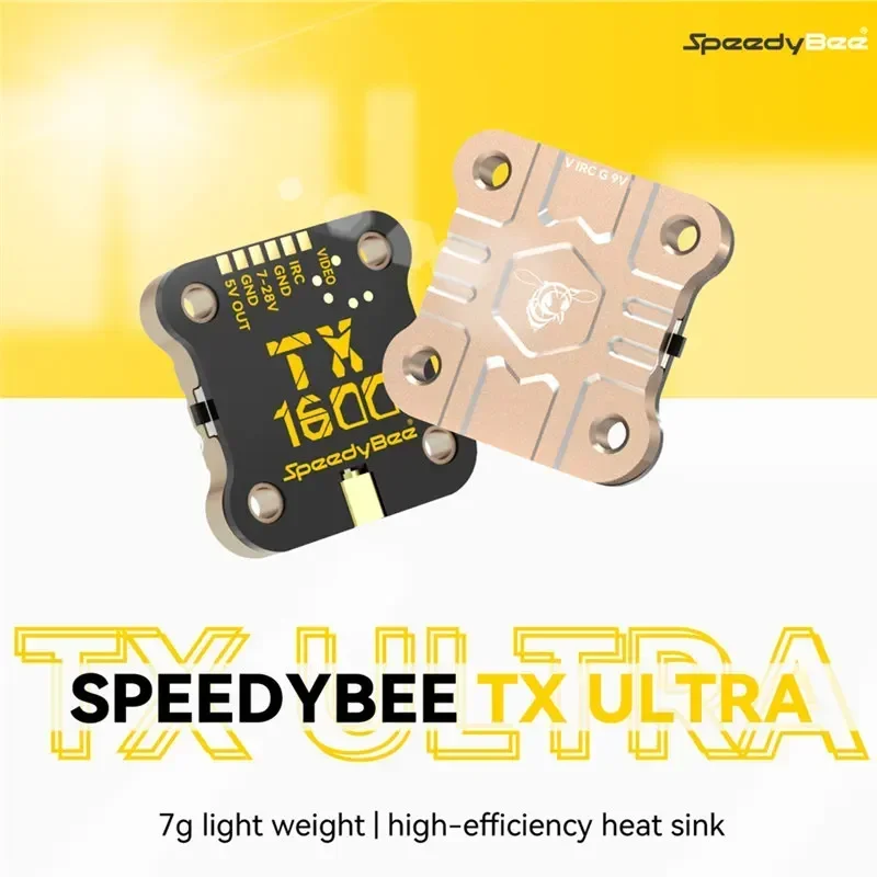 FPV 장거리 드론용 SpeedyBee TX ULTRA TX1600, 5.8GHz, 48CH, 1.6W, FPV VTX, 고효율 방열판, 2-6S LIPO, 20x20mm