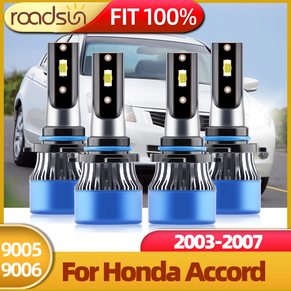 

Roadsun Car Headlights LED 9005 9006 Bulbs CSP Chip 110W 20000LM 12V 24V Auto Lamp For Honda Accord 2003 2004 2005 2006 2007