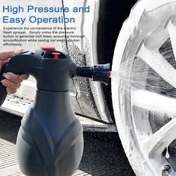 Electric Foam Sprayer 2L Foam Generator For Car Wash Spray Pot Wireless Charging Foam Lance Endurance Car Wash Towel Foam Wash