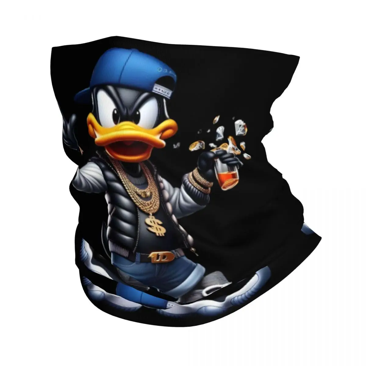 

Custom Funny Cartoon Daffy Duck Bandana Neck Gaiter for Hiking Hunting Women Men Wrap Scarf Anime Kawaii Headband Warmer