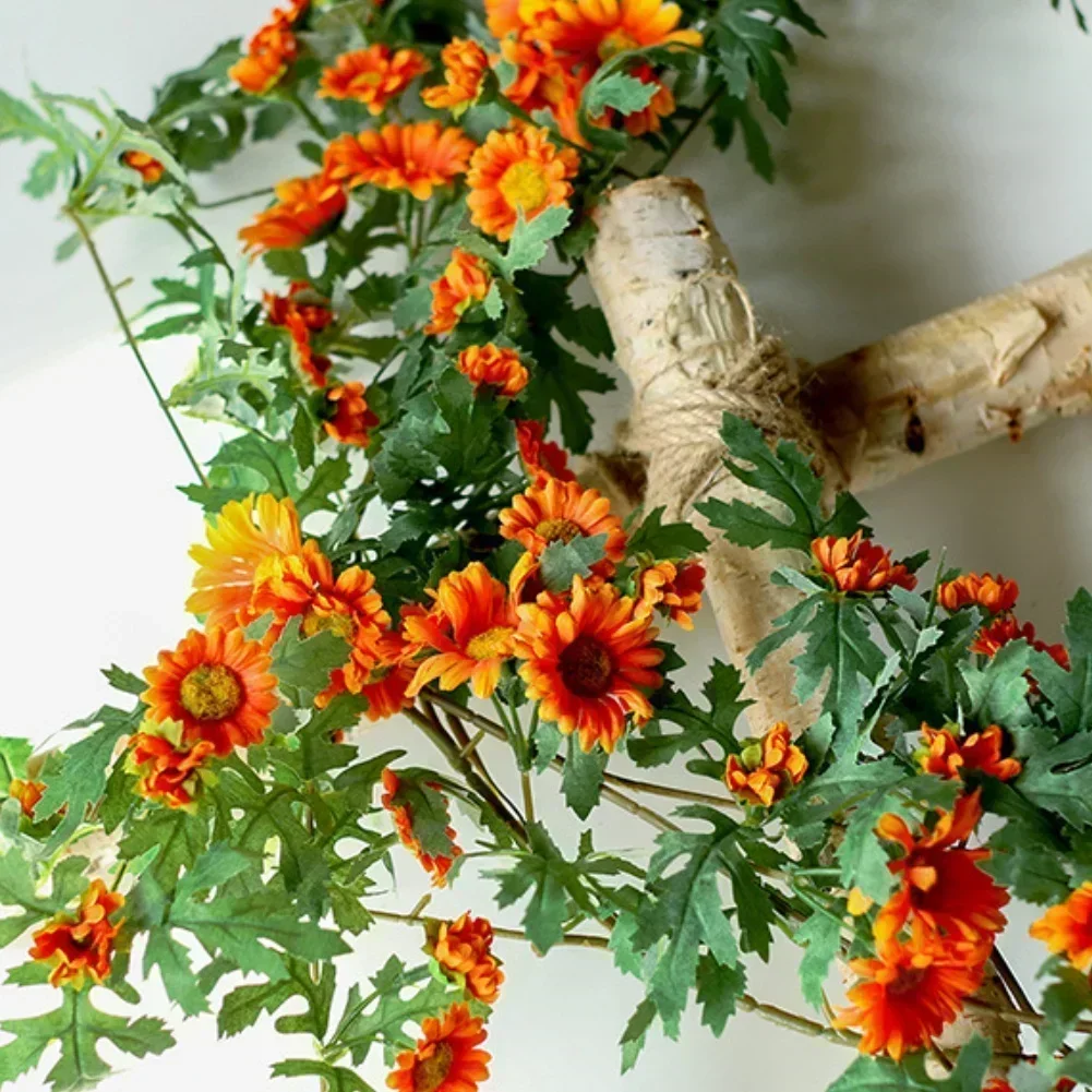 Realistic Daisy and Sunflower Vine Garland 175cm Artificial Simulation Flower Garland for Home and Garden Decoration