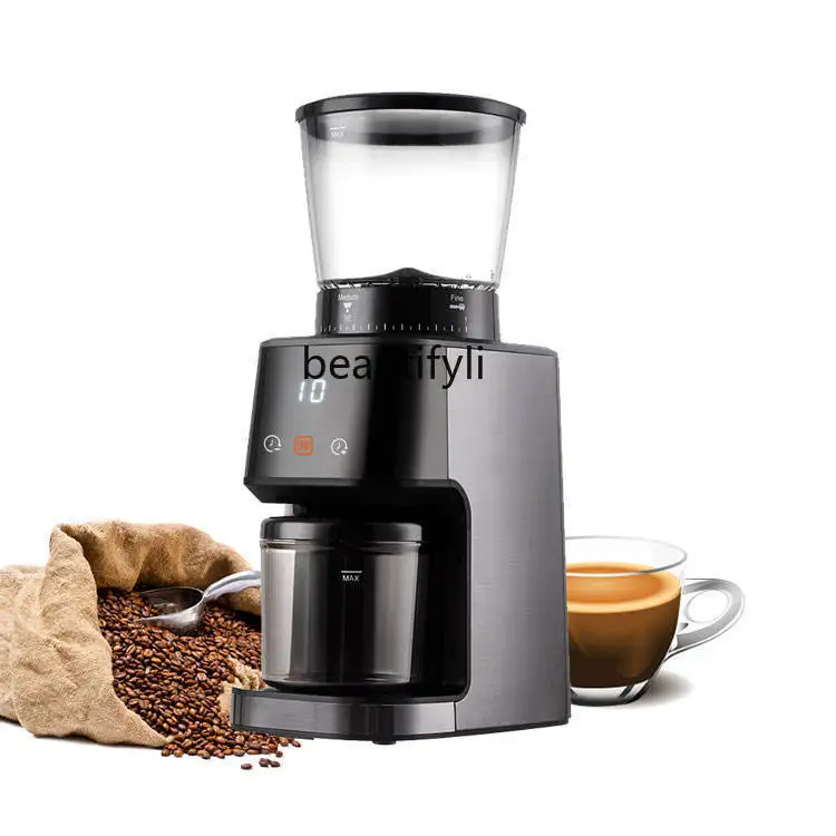 مطحنة حبوب القهوة الكهربائية مطحنة حبوب القهوة قابلة للتعديل، سمك مطحنة قهوة مزدوجة الأغراض