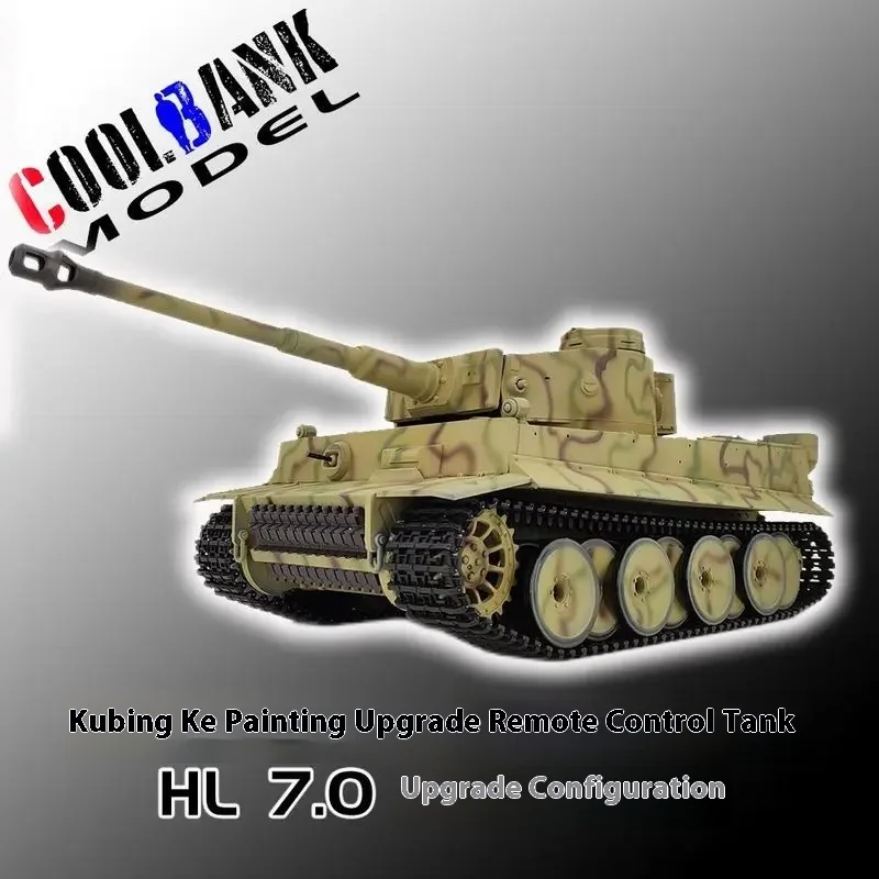 Kubing Guest Henglong German Tiger I Camouflage Tiger Ciężki zdalnie sterowany czołg Dźwięk dymu imitujący prawdziwy model zabawki dla chłopca