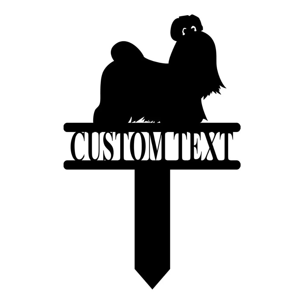 

Эксклюзивный стак с именем Ши-Тзы на заказ. Идеально подходит для любителей собак. Персонализуйте свое пространство на открытом воздухе с помощью этой металлической вывески.