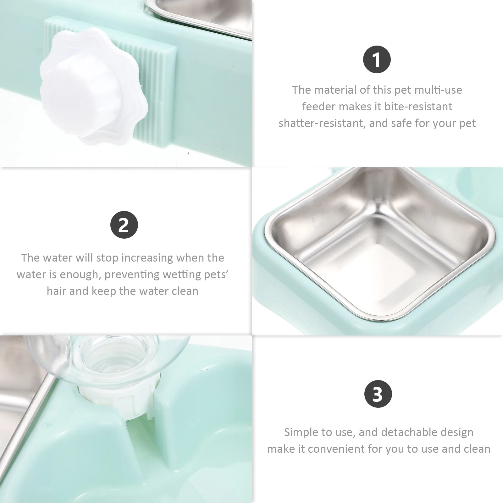 

1 Set Automatic Refill Pet Bowl Hanging Dog Feeder Detachable Water Dispenser For Cats Dogs Rabbits Anti-Spill Cage Feeding