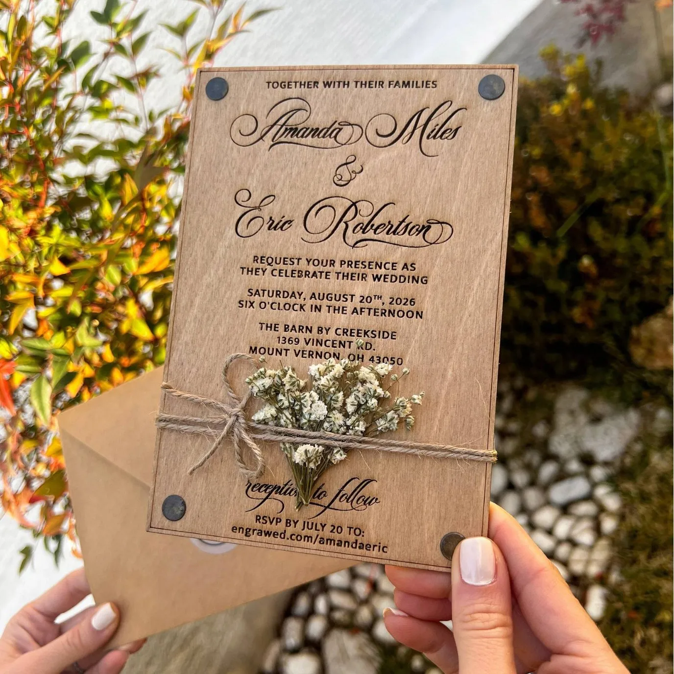 Wedding Invitation Card Bride and Groom Simple Wedding Vow Wedding Vow Invitation Card