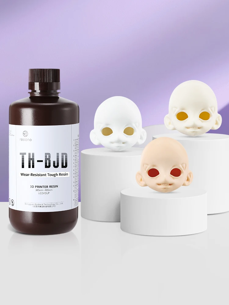 Resione 2025 TH-BJD Doll Nieżółknąca żywica 3D Tough Gładka powierzchnia Odporna na zużycie żywica fotopolimerowa do drukarki LCD DLP 3D — zdjęcie produktu 7