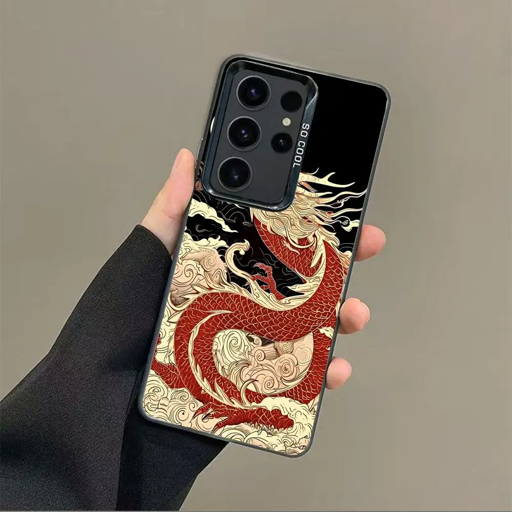 

Dragon Cloud case for Galaxy S25 S24 S23 S22 S21 S20 Ultra/ FE/Plus shock-proof rear cover anti-fingerprint