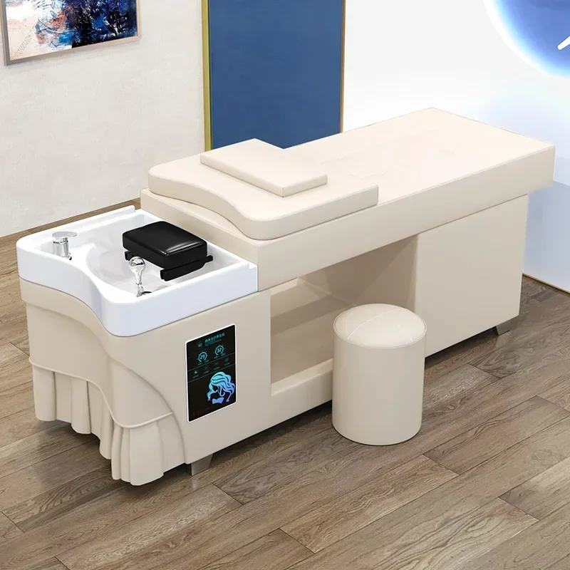 

Luxury Minimalistic Shampoo Comfort Chairs Haircutting Beauty Circulation Head Spa Shampoo Chairs Pillow Sillas Salon Furniture