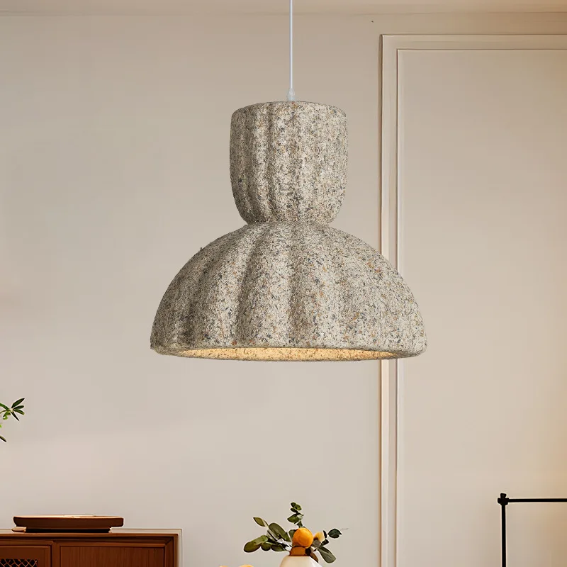 الرجعية الأصلي مصمم الراتنج الثريات لغرفة المعيشة ديكور المنزل اليابانية وابي سابي الإبداعية قلادة ضوء E27 Led لمبة #1