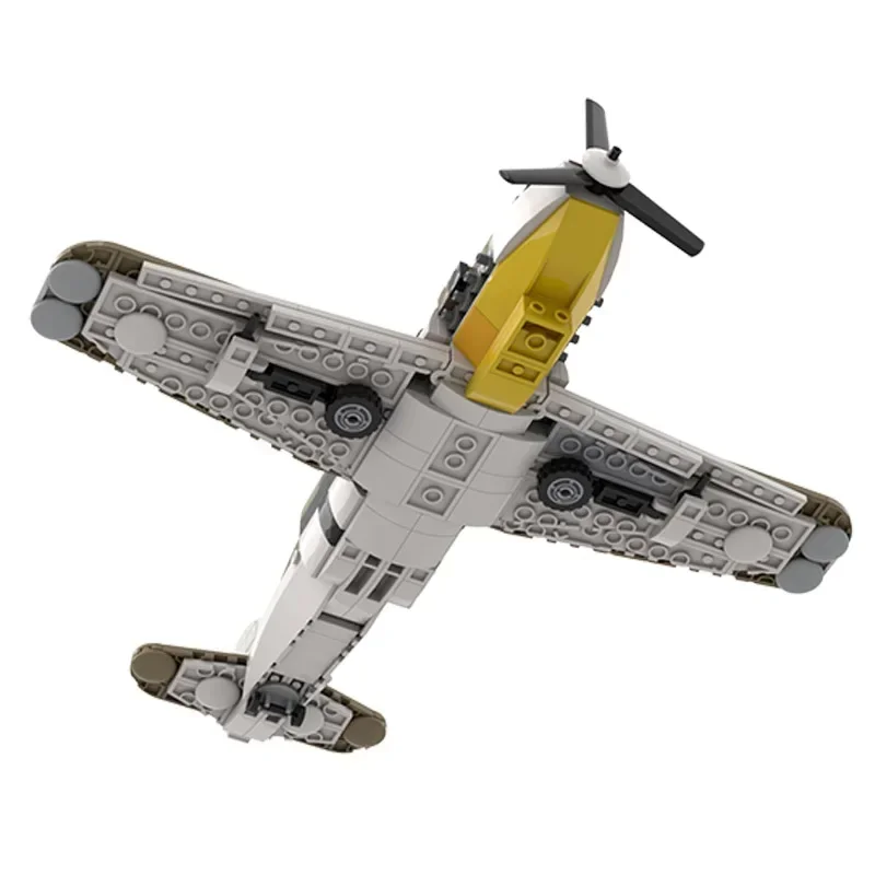 Bloques de construcción de modelo militar Moc, bloques modulares de tecnología Messerschmitt Bf 109, regalos de Navidad, juguetes de bricolaje, conjuntos de montaje