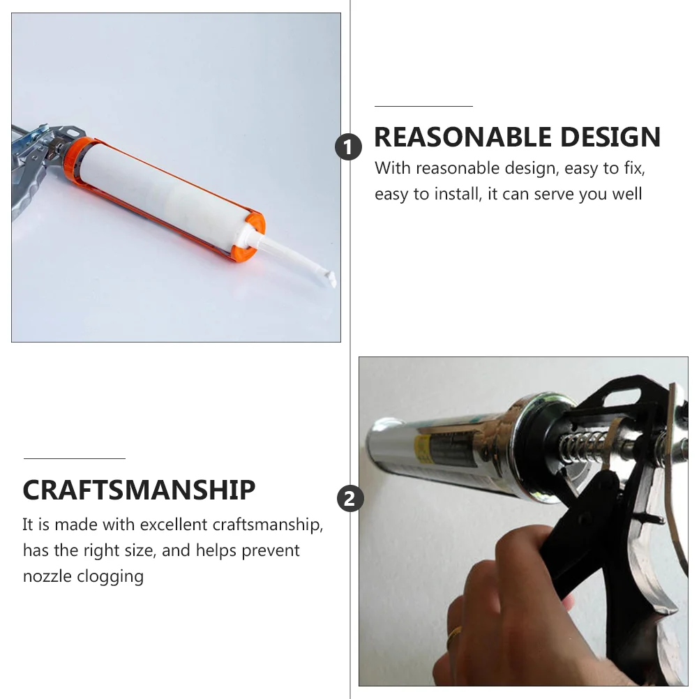 Buse de calfeutrage économiseur pour la conservation de la colle, housse de protection, capuchon de tube de calfeutrage, accessoire d'entrepreneur, banc d'outils pour la maison, 12 pièces