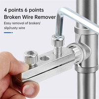 Wrench Tap Hex Broken Wire Extractor Set  4/6 points Angle Valve Broken Pipe Water Main breaks Repair Screw Removal tools