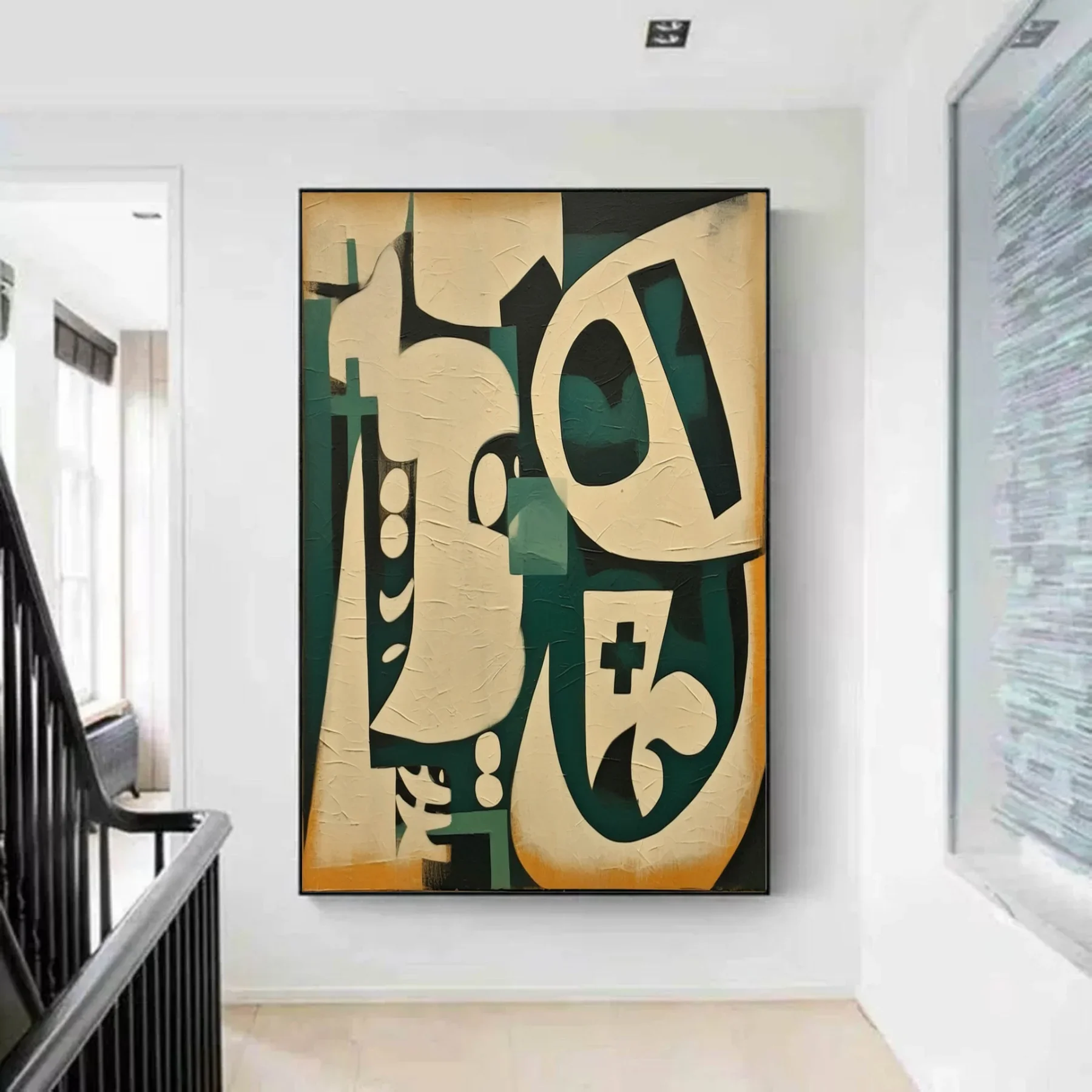 Home Decor Green - (No frame)Abstract Dark Green Wall Art
