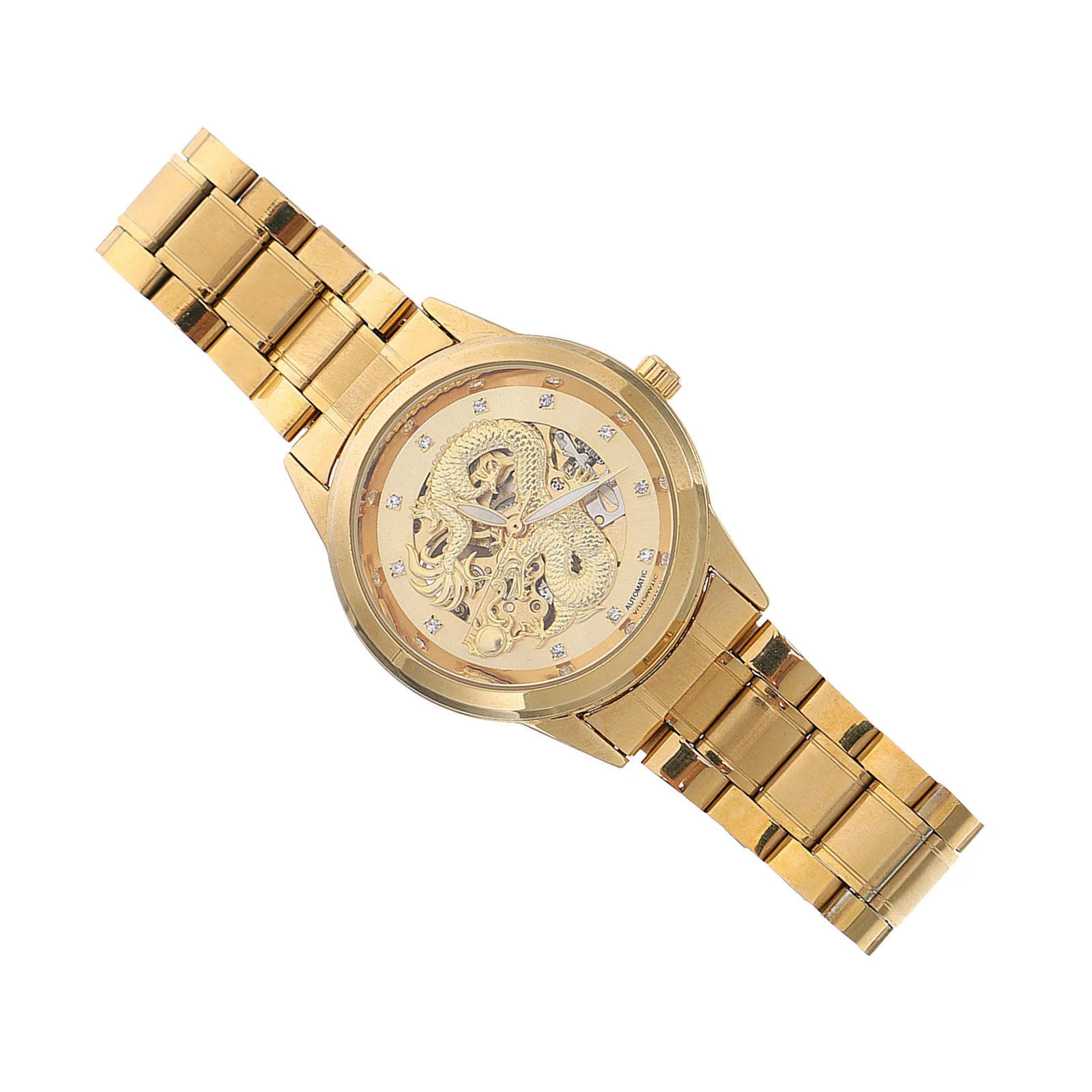 

Elegant Men's Watch Waterproof Stainless Steel Quartz Wristwatch with Hollowed Carving Design Business Casual Timepiece Gift