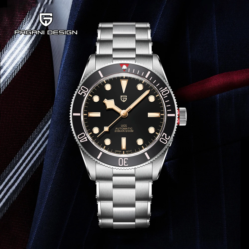 2025 جديد PAGANI DESIGN BB58 ريترو ساعات رجالية فاخرة ساعات المعصم الميكانيكية NH35 ساعة أوتوماتيكية للرجل AR الياقوت مرآة