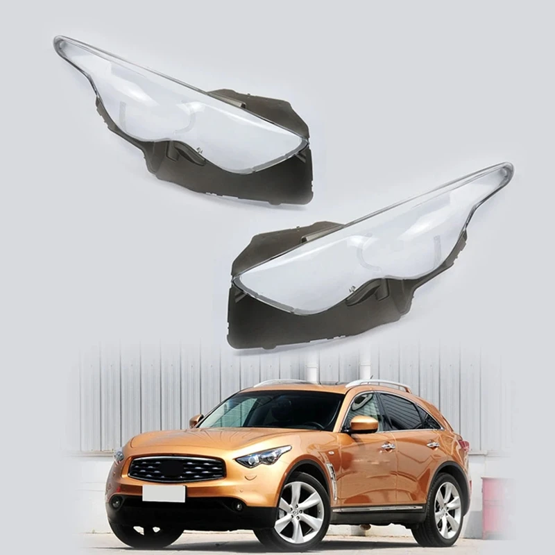 

Side Car Headlight Cover Lens Lamp Shell For Infiniti FX35 2009-2013 Front Lampshade Transparent Head Light Caps