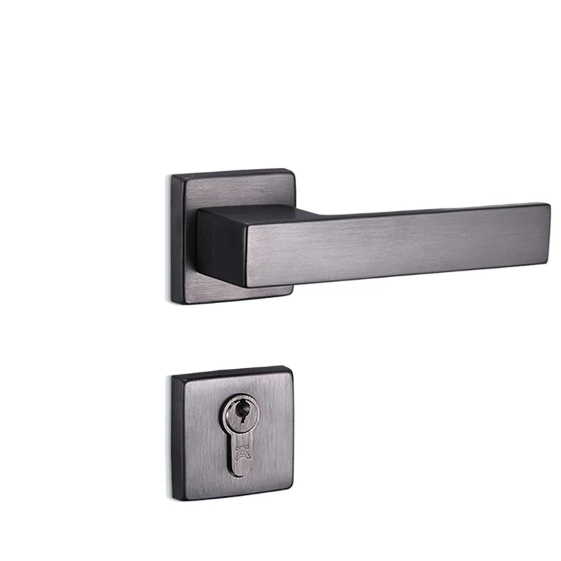

Bedroom door import lock wooden door PVD black split lock silent door handle