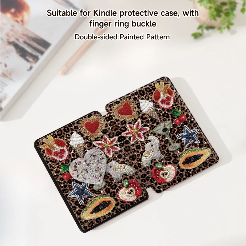 Cute Kindle case with love ring,for Paperwhite 5,Kindle 10/11/12th.Shockproof,sleek design,Ideal for e-readers