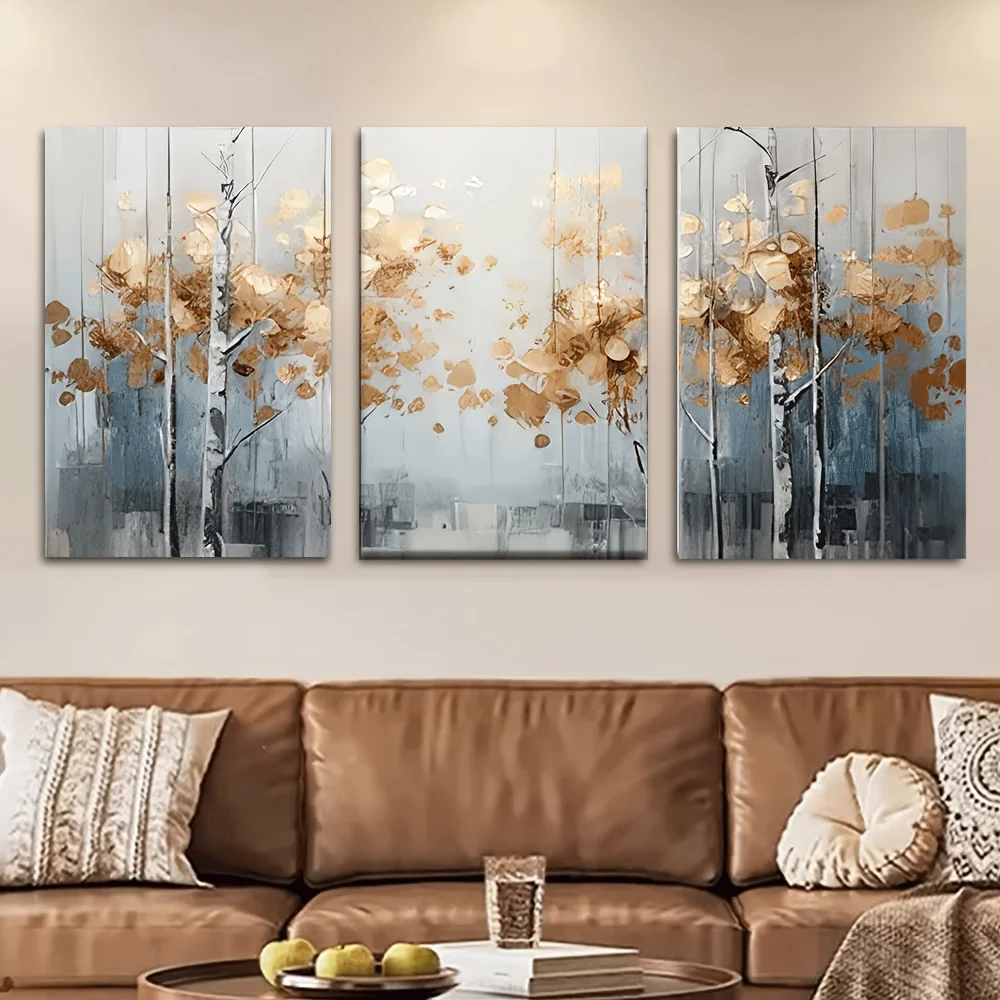 3pcs, Canvas painting--Unframed, Beautiful botanical art, Decorative hanging ornament, living room, library, office, cafe, ba