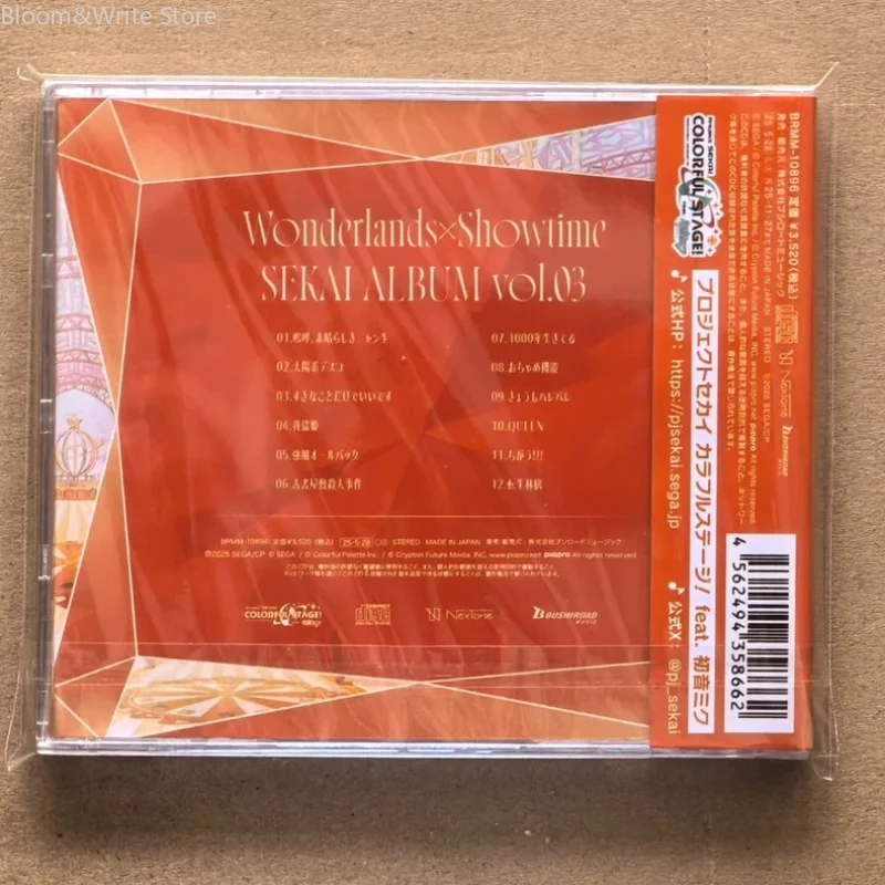 Virtual Singer Wonderlands×Showtime SEKAI ALBUM Vol.3 Album CD Music Records, Music Gifts for Fans
