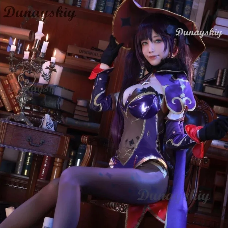 2025 yiyiMona أزياء تنكرية لعبة أنيمي Genshin تأثير بذلة أزياء الهالوين للنساء كرنفال حفلة مثير موحدة شعر مستعار Cl