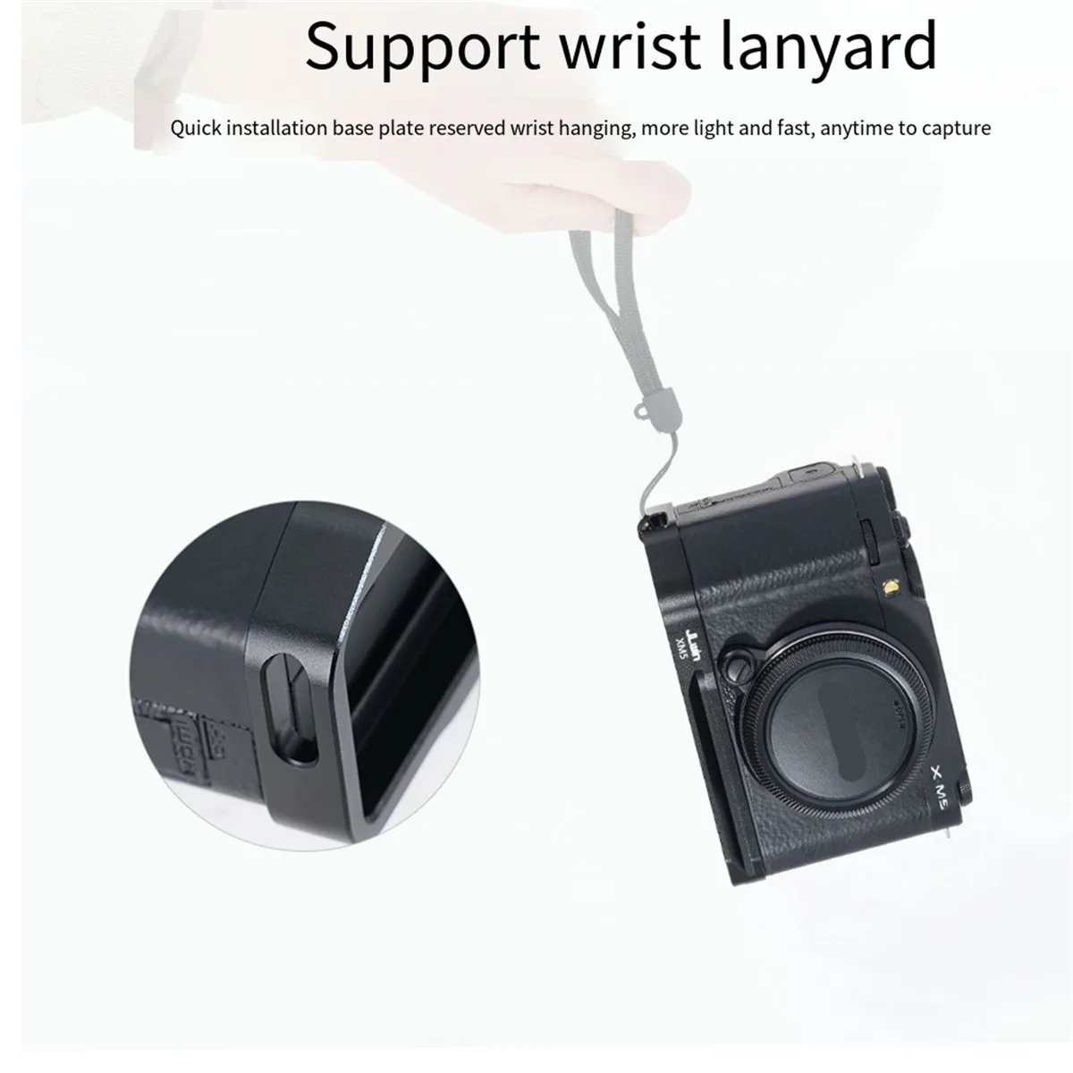 X61A_JLwin voor Fuji Camera Quick Release Plate Quick Release Plate Zwart