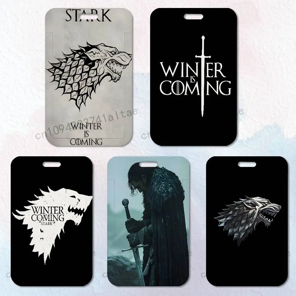 

Winter Coming Stark Card Holder Lanyard Camera Neck Strap Credit Card Case ID Badge Credentials Protection