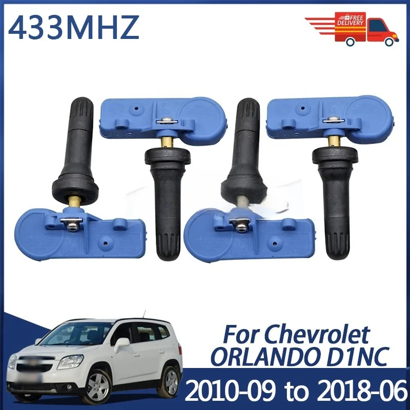 

4 шт., 433 МГц, датчик контроля давления в шинах, датчик TPMS для Chevrolet 2026 2010-09-2018-06 13581561