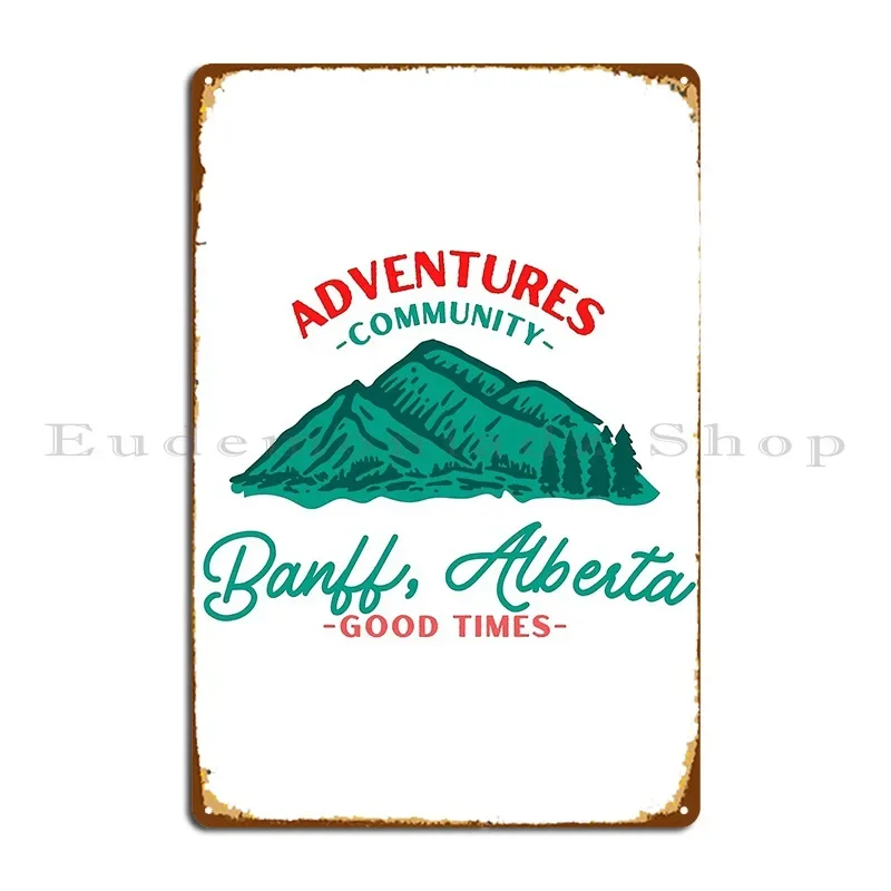 Banff Alberta Metal Plaque Poster Cinema Wall Decor Create Printed Garage Tin Sign Poster