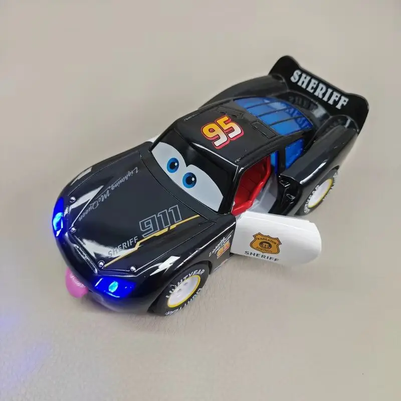 Disney Toy Story 3 modelo de coche Lightning Mcqueen Metal fundido a presión con luces rueda extraíble inercial escupir tu lengüeta coches Juguetes