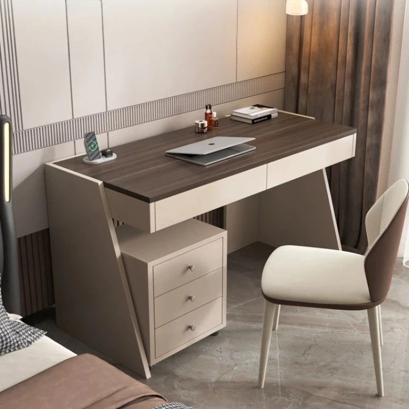 Escritorio sencillo para estudiantes, escritorio de aprendizaje, escritorio para computadora, minimalista, con cajones, muebles para computadora