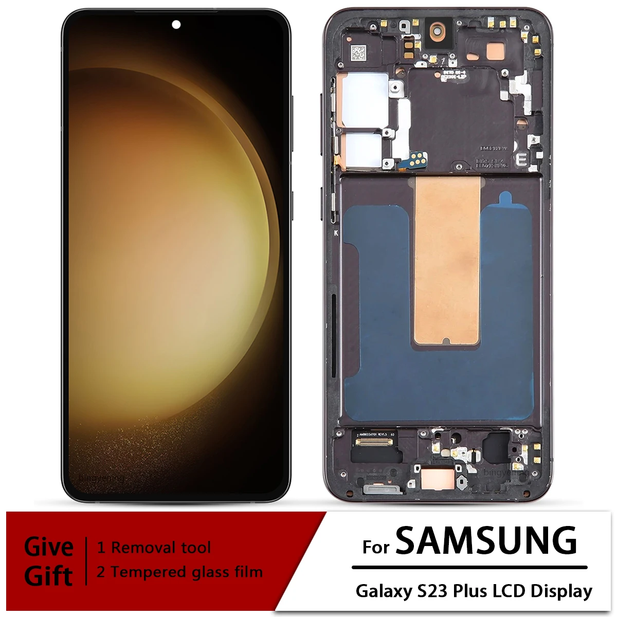 Super AMOLED For Samsung S23 Plus Display Touch Screen Digitizer For Galaxy S23 Plus 5G S916B S916U With Frame