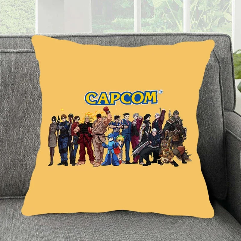 Funda de almohada cuadrada para el hogar, cubierta de cama cóía de juegos, estampado de moda, decoración del hogar