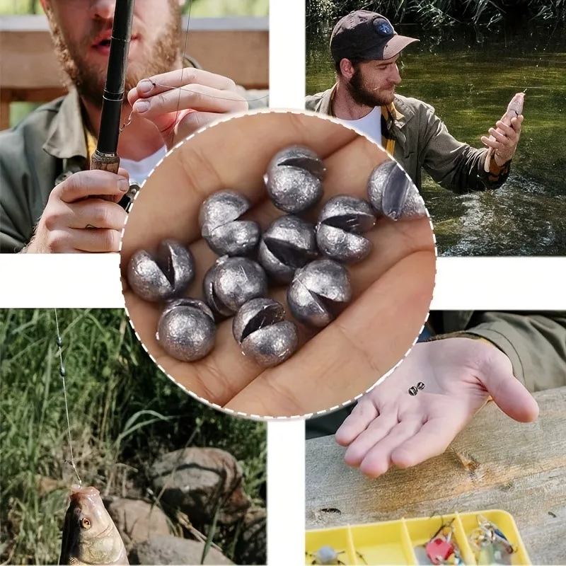 Split Shot Fishing Weights Sinkers, Lead Fishing Sinkers Weights, Removable Round Fishing Sinkers,7g/5g/4g/3g/2g/1g