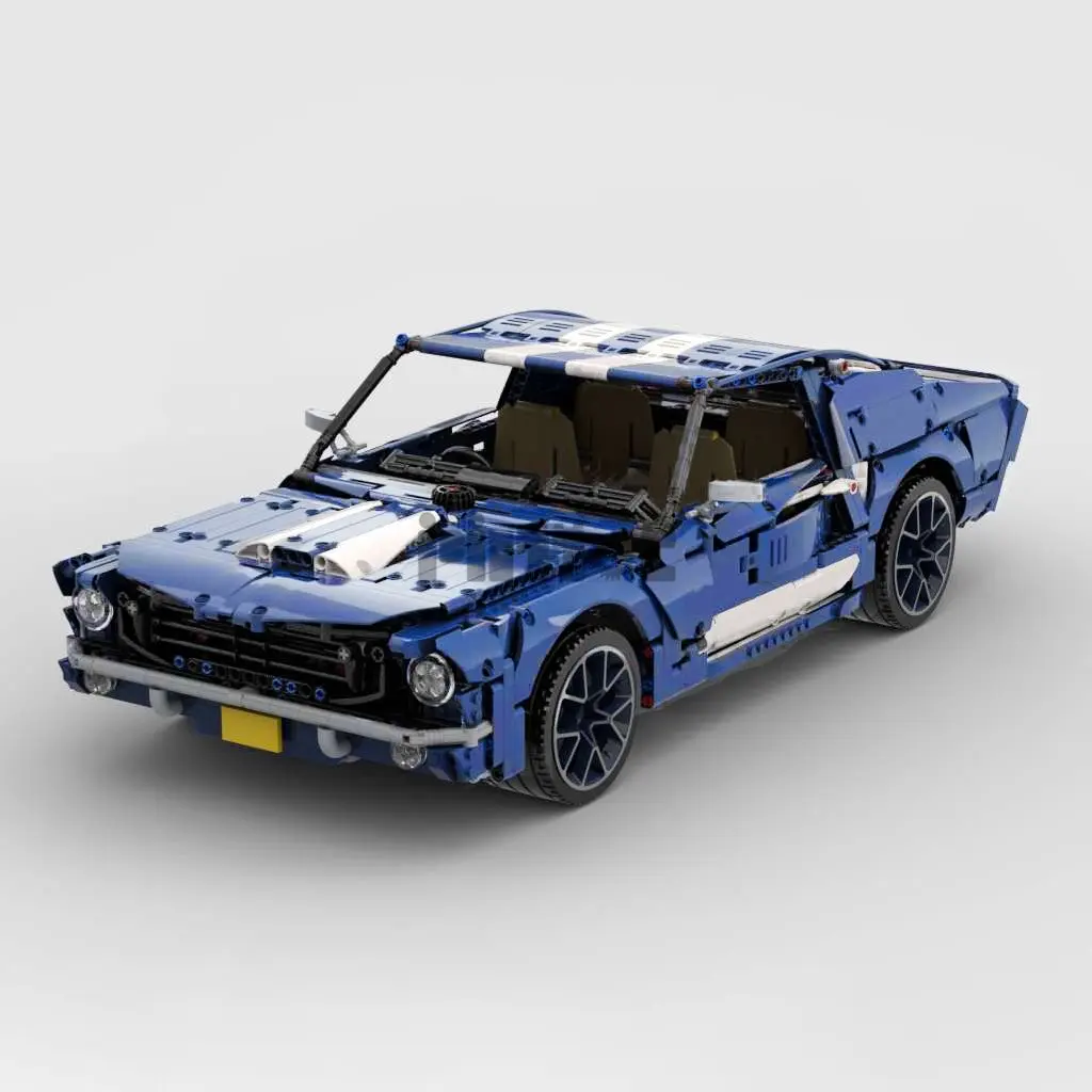 Moc-57750 1967 gt-500 Mustang sports car static version 2962pcs electronic drawing splicing building block technology assembly