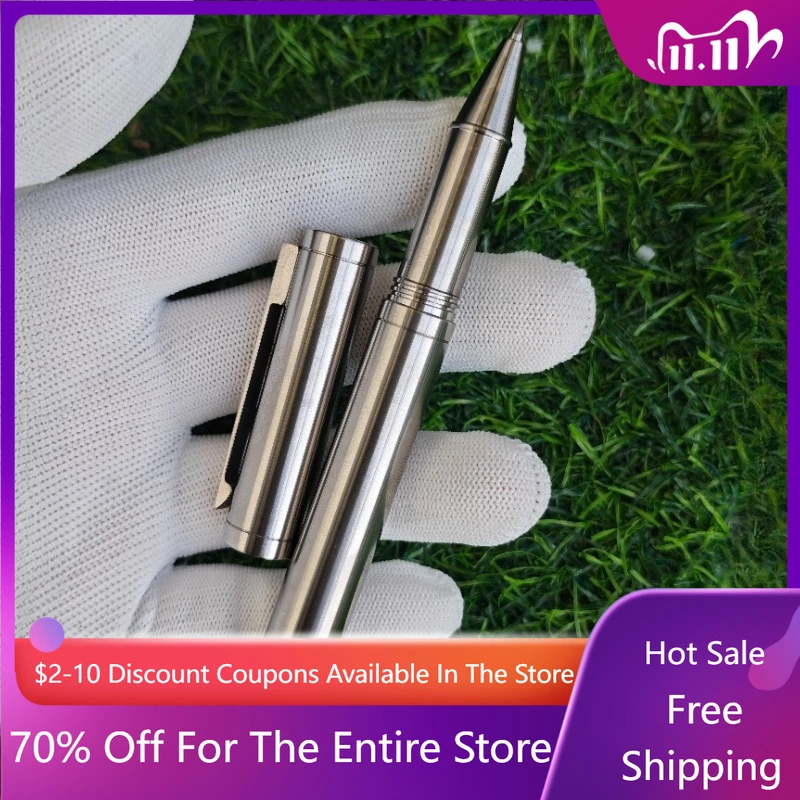 

BALAOYE шариковые ручки из титанового сплава + нержавеющей стали Bock Jinhao F 0,5 мм, перьевые ручки, наконечник, чернильная ручка для студентов, подарочная ручка