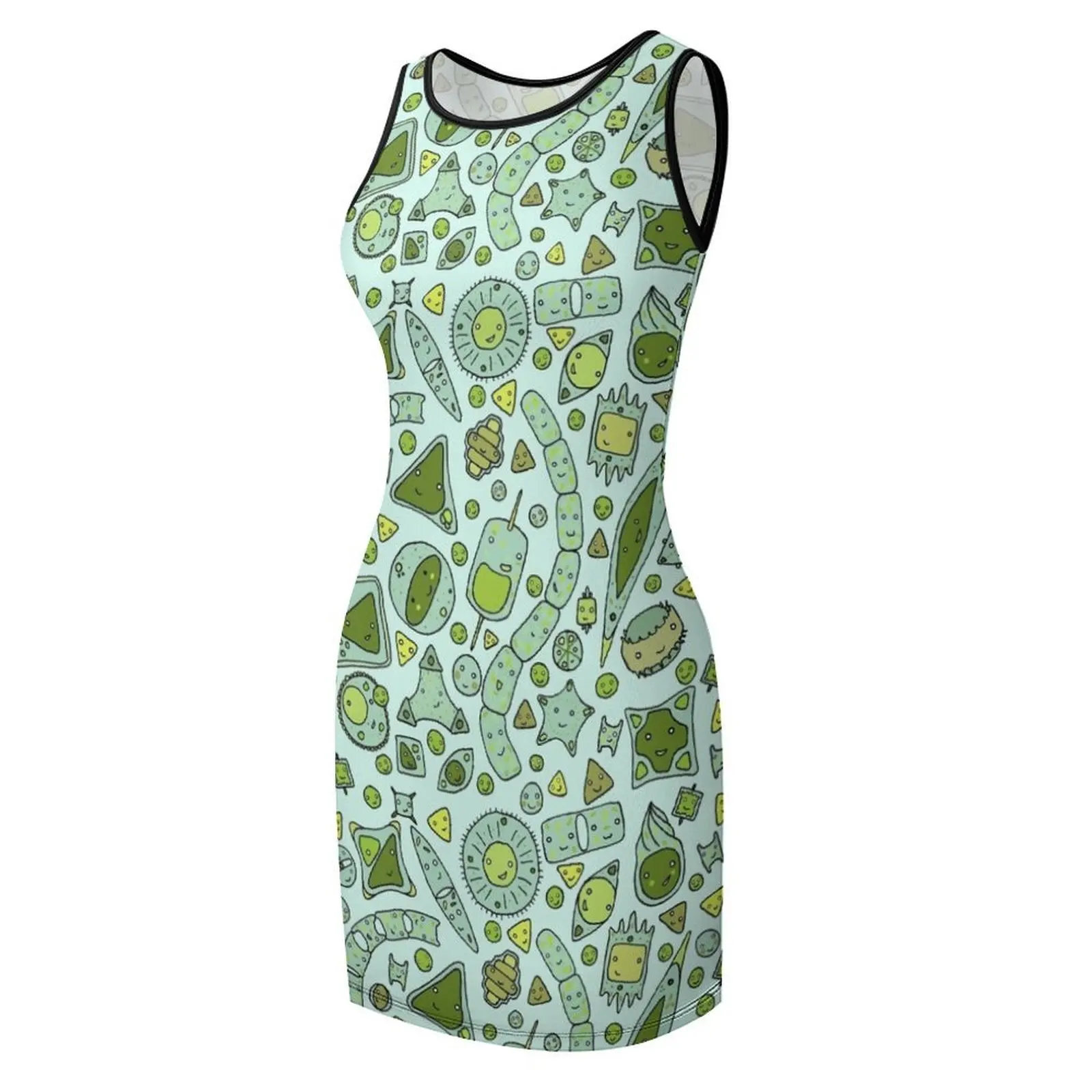 Diatomes Tessellant pour jupes, canapés, cahiers, t-shirts graphiques, etc., vêtements d'été sans manches pour femmes