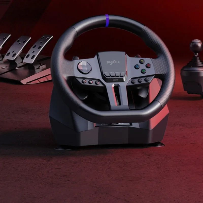 

900 Degree Racing Wheel for PS4 PC Switch with 16Bit Magnetic Encoder Formula Style Dual Paddles RGB Light Force Feedback