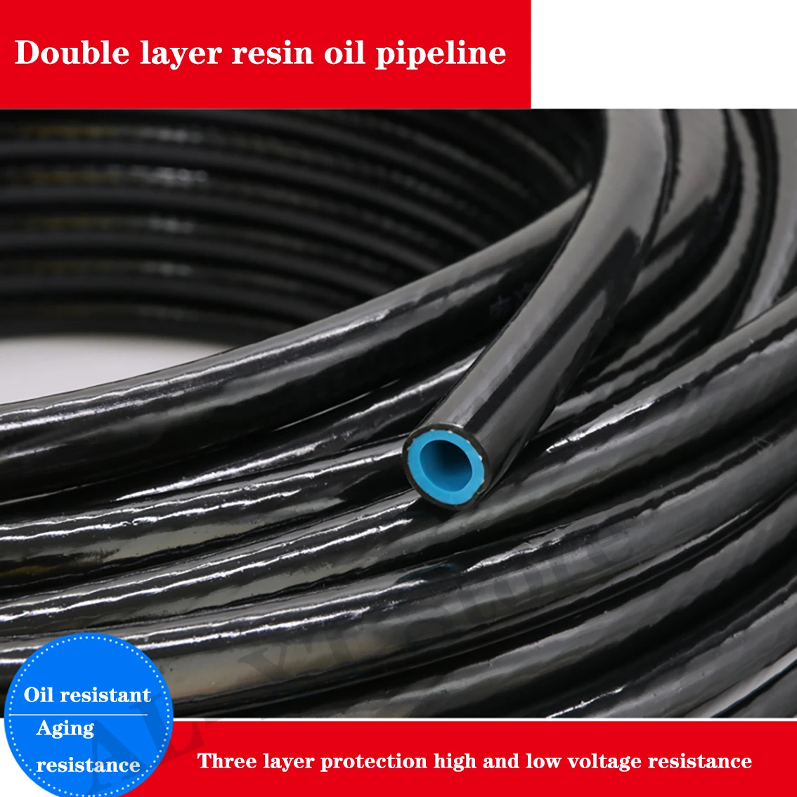 1M/3M High Temperature Oil Resistant Car Gasoline Hose Double-layer Resin  Fuel Tube  High Pressure Diesel Pipe ID 6mm-25mm