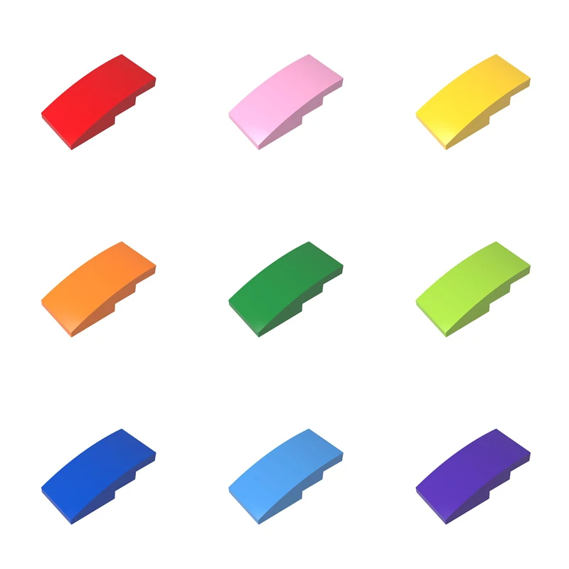 

100pcs 93606 Bricks Slope Curved Parts 4 X 2 No Studs Assembly Building Model Birthday Gift Blocks Kids Adult DIY Toys