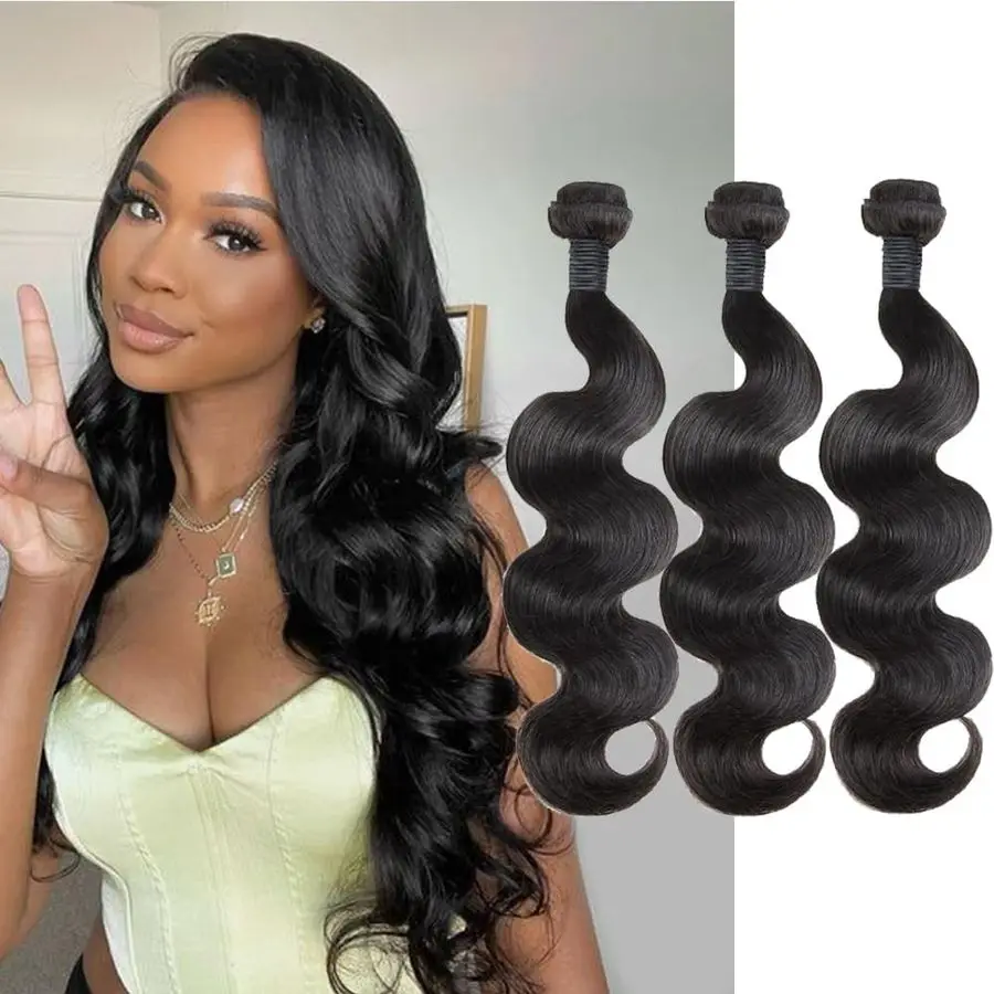 

Body Wave Bundles Human Hair 16 18 20 Inch Human Hair Bundles 12A Grade Unprocessed Brazilian Virgin Hair Extensions 3 Bundles D