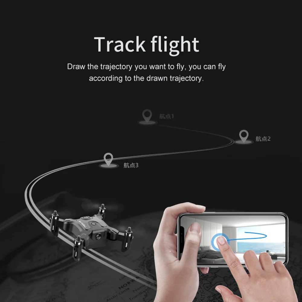 4DRC V2 Mini RC Drone Micro Foldable Quadcopter RC Drone WIFI APP Control FPV Camera Headless Pressure Fixed High AR Drone 4k