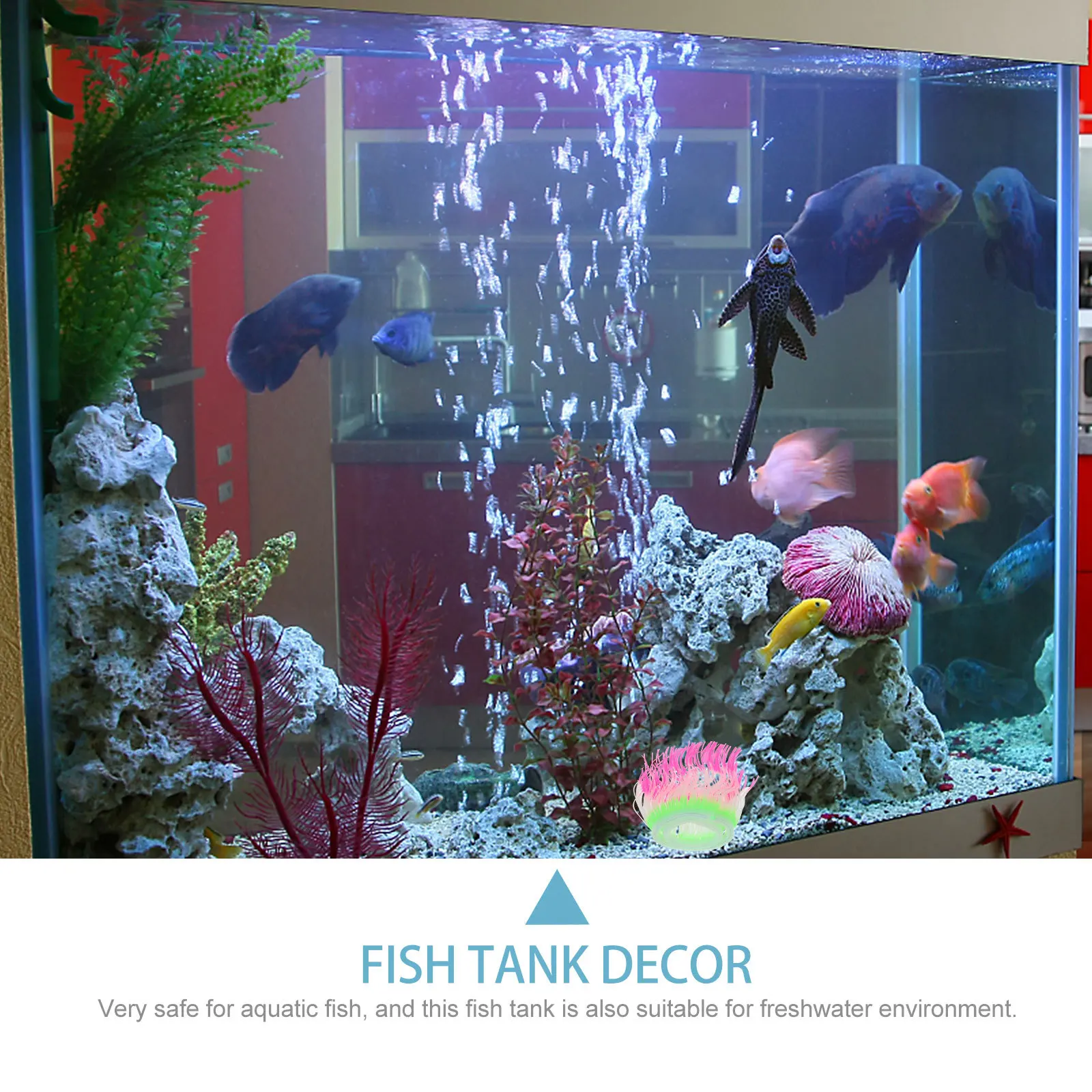 

Simulated Coral Cluster Aquarium Decor Artificial Lifelike Silicone Coral Ornament Fish Tank Decoration Realistic Aquatic Plant